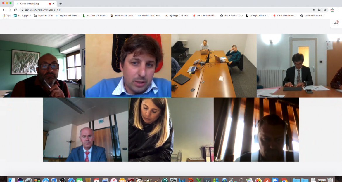 Comité exécutif dell'Espace Mont-Blanc in Videoconferenza
