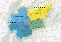Carte de l'Espace Mont-Blanc