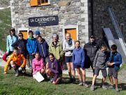 Les jeunes du premier Séjour Transfrontalier de l'Espace Mont-Blanc sont arrivés à la Casermetta du Col de la Seigne